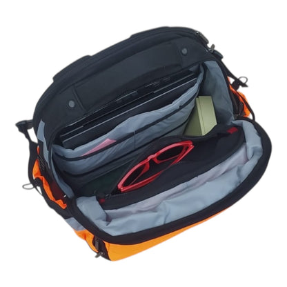 Rucksack mit Dehnfalte Warnfarbe orange Arbeitsrucksack (sofort lieferbar)
