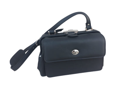 Schaffnertasche Lenkertasche Conductor Bag Kassiertasche Echtleder Rindleder Art 1203 - schwarz sofort lieferbar