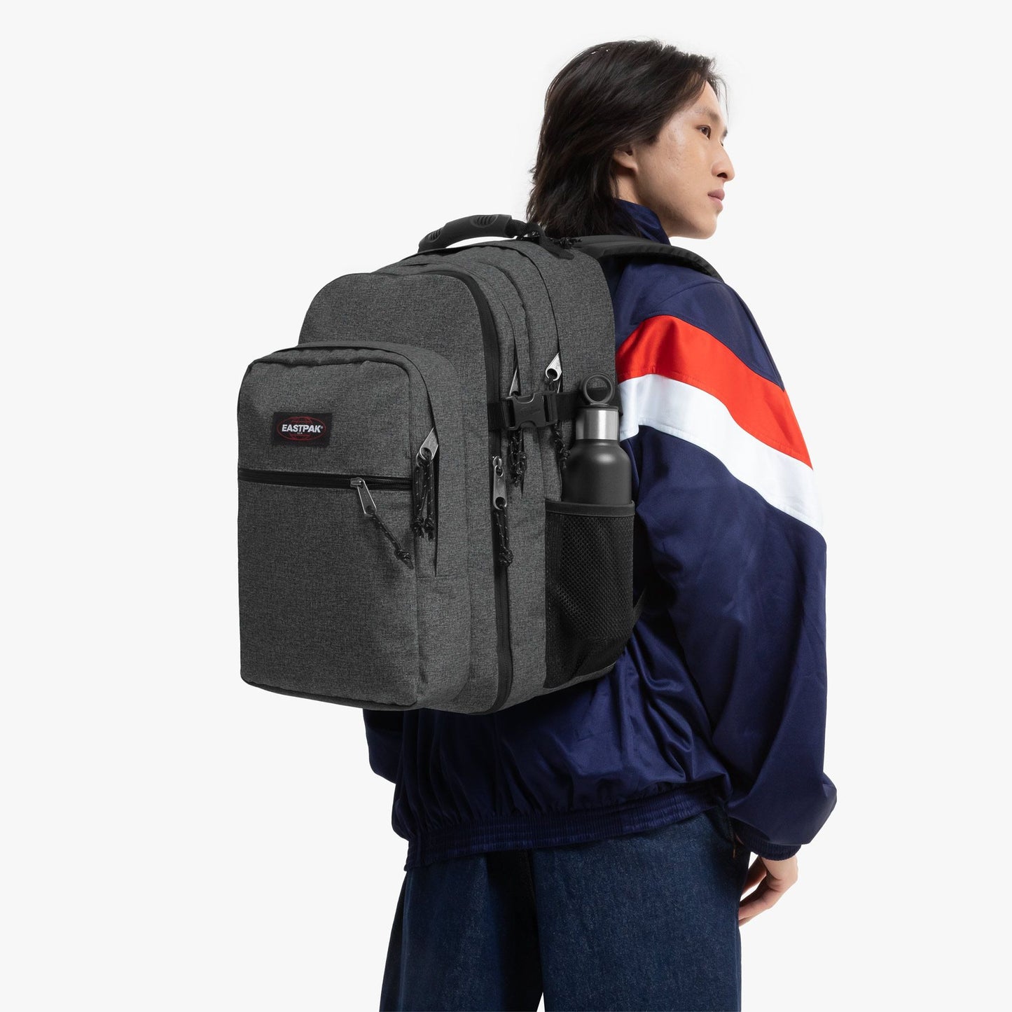 Eastpak Tutor Rucksack – groß, 48×32×26 cm, ca. 39 L Volumen, mit Laptopfach bis 15″ black denim