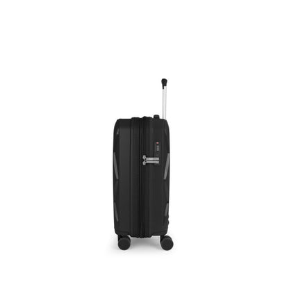 GABOL Infinity Handgepäck-Trolley S 55 cm EXP | Bruchsicherer Kabinenkoffer (46L) mit TSA & erweiterbarem Volumen schwarz