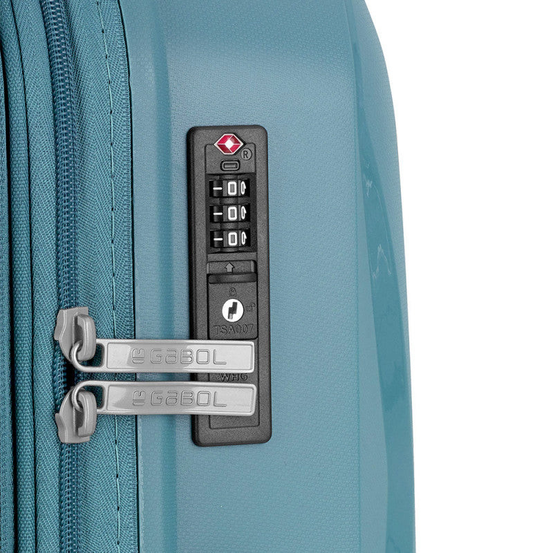 GABOL Infinity Handgepäck-Trolley S 55 cm EXP | Bruchsicherer Kabinenkoffer (46L) mit TSA & erweiterbarem Volumen türkis