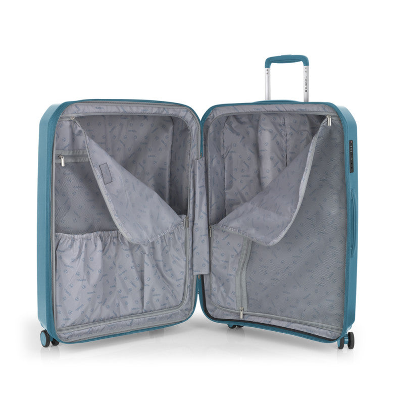 GABOL Infinity Hartschalenkoffer L 75 cm EXP Türkis | Bruchsicherer XXL-Trolley (119L) mit TSA & Polypropylen türkis