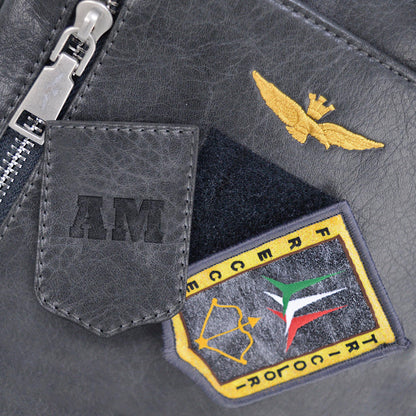 Aeronautica Militare Pilot Helm-Tasche Helmtasche Laptoptasche AM-310 Grün / Schwarz
