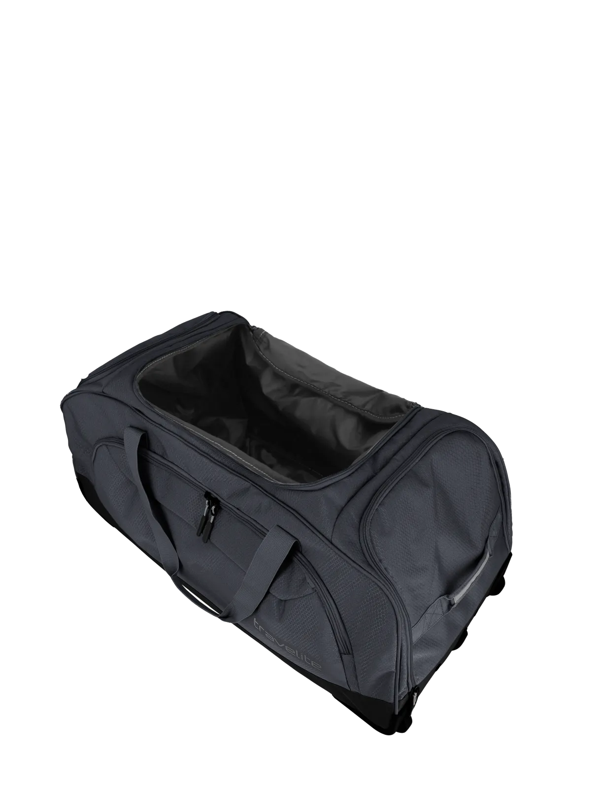 travelite Kick Off Rollenreisetasche XL 77 cm | Riesiger Sport-Trolley (120L) mit Schuhfach & Leichtlaufrollen schwarz