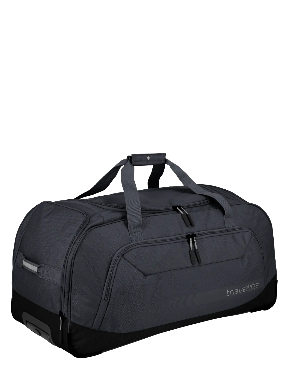 travelite Kick Off Rollenreisetasche XL 77 cm | Riesiger Sport-Trolley (120L) mit Schuhfach & Leichtlaufrollen schwarz