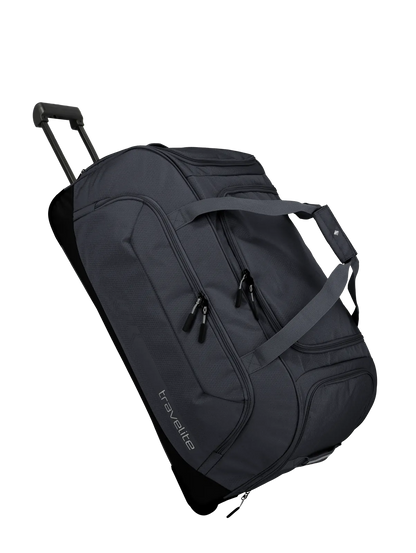 travelite Kick Off Rollenreisetasche XL 77 cm | Riesiger Sport-Trolley (120L) mit Schuhfach & Leichtlaufrollen schwarz