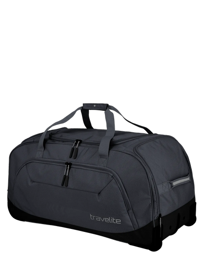 travelite Kick Off Rollenreisetasche XL 77 cm | Riesiger Sport-Trolley (120L) mit Schuhfach & Leichtlaufrollen schwarz