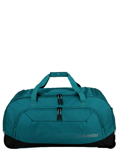 travelite Kick Off Rollenreisetasche XL 77 cm | Riesiger Sport-Trolley (120L) mit Schuhfach & Leichtlaufrollen petrol