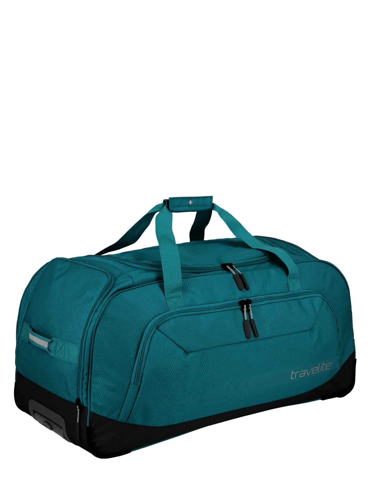 travelite Kick Off Rollenreisetasche XL 77 cm | Riesiger Sport-Trolley (120L) mit Schuhfach & Leichtlaufrollen petrol
