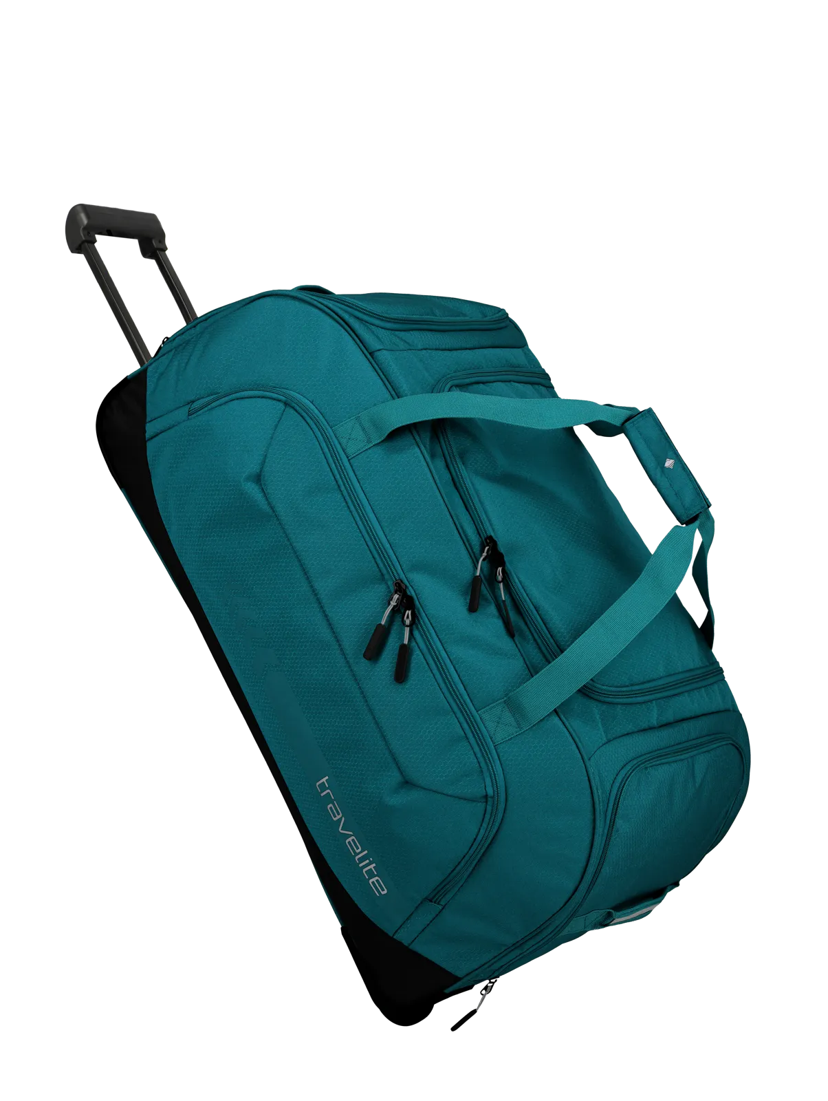 travelite Kick Off Rollenreisetasche XL 77 cm | Riesiger Sport-Trolley (120L) mit Schuhfach & Leichtlaufrollen petrol