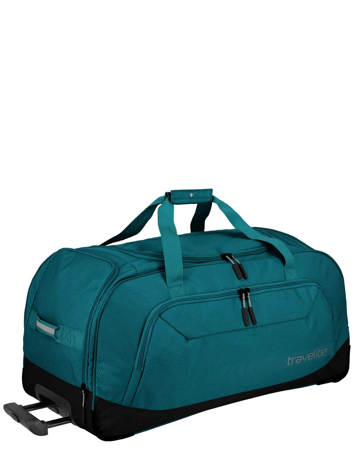 travelite Kick Off Rollenreisetasche XL 77 cm | Riesiger Sport-Trolley (120L) mit Schuhfach & Leichtlaufrollen petrol