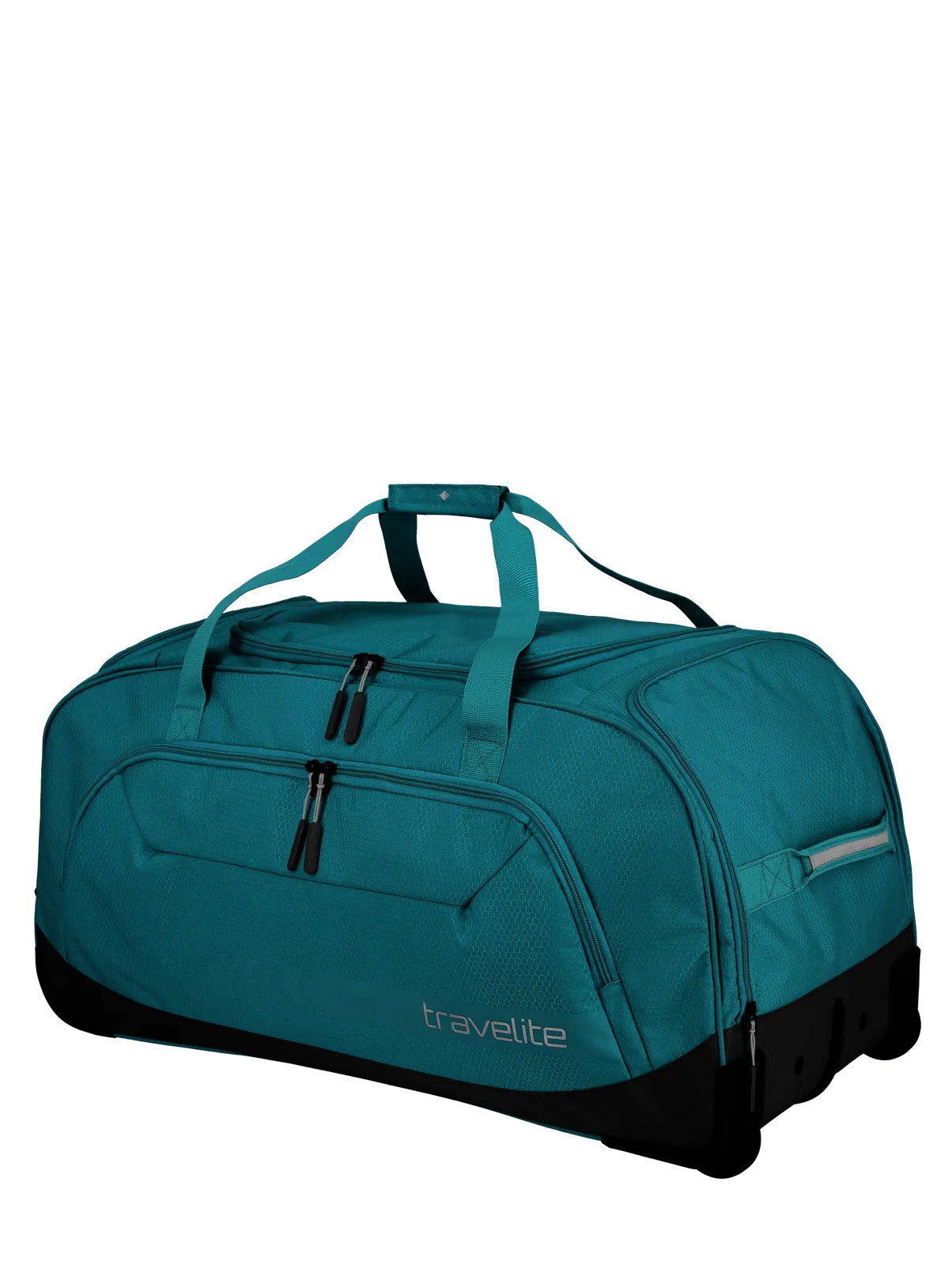 travelite Kick Off Rollenreisetasche XL 77 cm | Riesiger Sport-Trolley (120L) mit Schuhfach & Leichtlaufrollen petrol