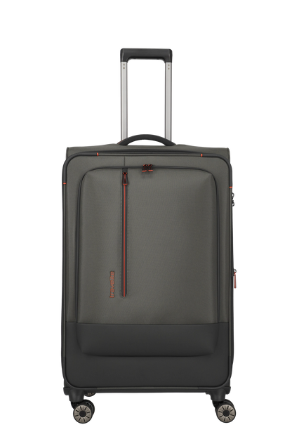 travelite – Crosslite Trolley L 77 cm – Großer Weichschalen-Reisekoffer, erweiterbar auf 93L, 4 Doppel-Rollen & TSA-Sicherheit