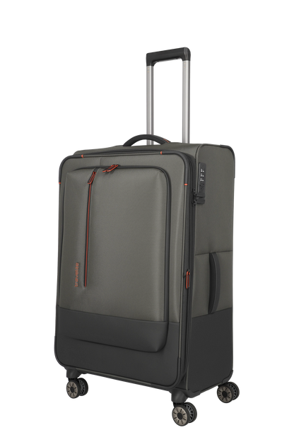 travelite – Crosslite Trolley L 77 cm – Großer Weichschalen-Reisekoffer, erweiterbar auf 93L, 4 Doppel-Rollen & TSA-Sicherheit