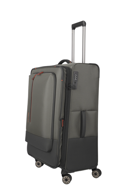 travelite – Crosslite Trolley L 77 cm – Großer Weichschalen-Reisekoffer, erweiterbar auf 93L, 4 Doppel-Rollen & TSA-Sicherheit