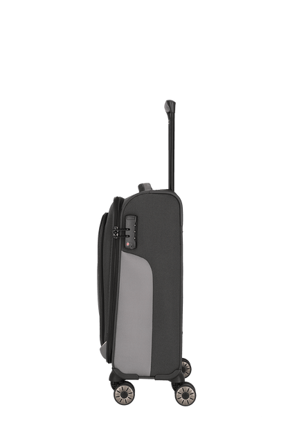 Travelite Viia Kabinentrolley Size S 55x38x20cm weich Kabinengröße Polyester schiefer