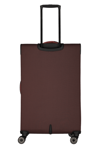 travelite – Viia Trolley L erweiterbar 77 cm – Extra großer Weichschalen-Reisekoffer aus recyceltem Polyester, erweiterbar, 4 Doppel-Rollen, TSA-Schloss – 77×47×27/31 cm rose