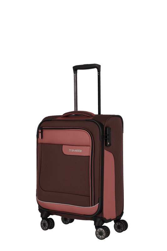 Travelite Viia Kabinentrolley Size S 55x38x20cm weich Kabinengröße Polyester Frühlingsrose