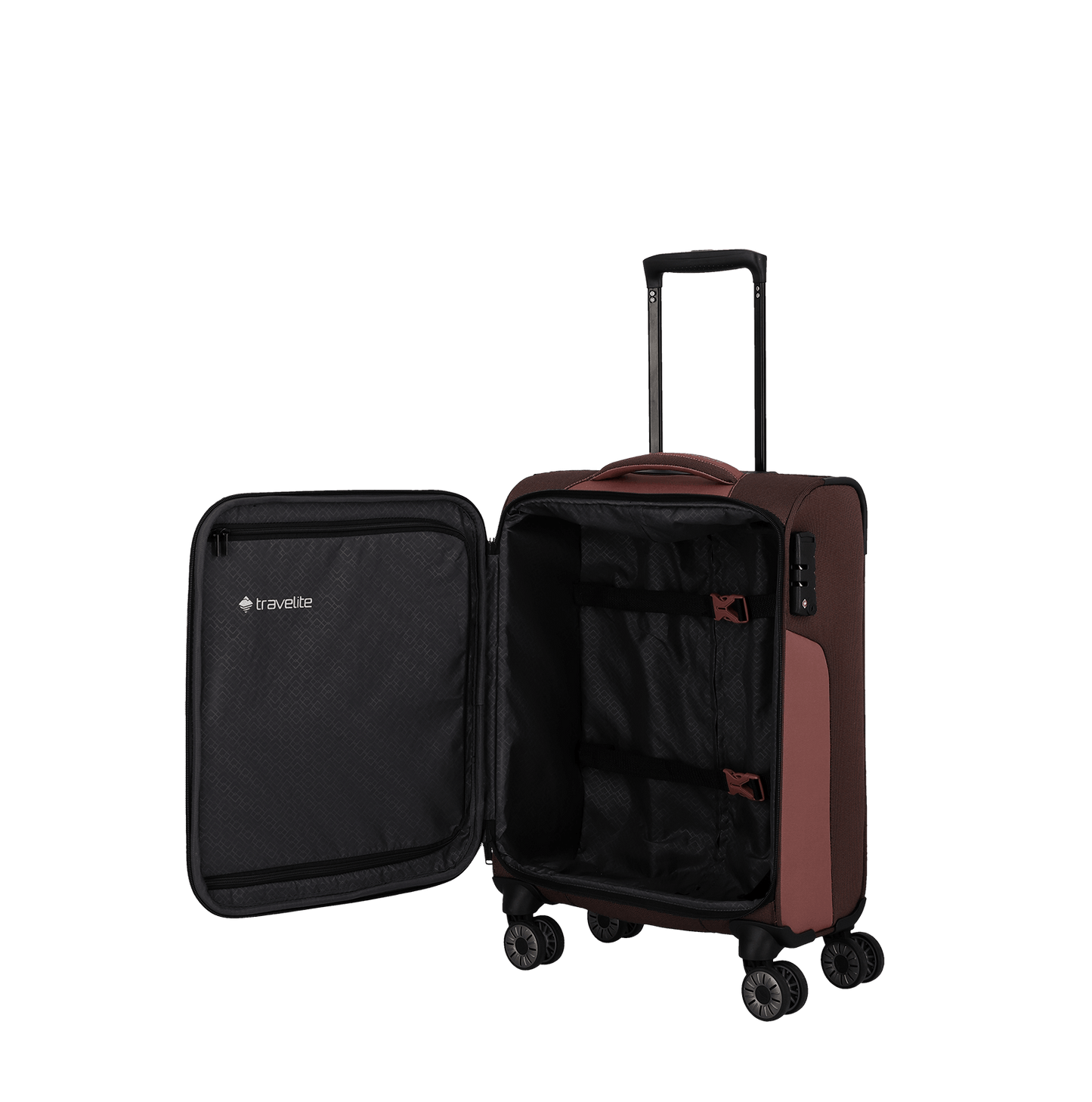Travelite Viia Kabinentrolley Size S 55x38x20cm weich Kabinengröße Polyester Frühlingsrose
