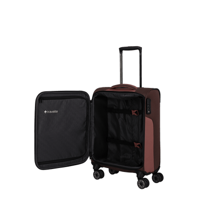 Travelite Viia Kabinentrolley Size S 55x38x20cm weich Kabinengröße Polyester Frühlingsrose