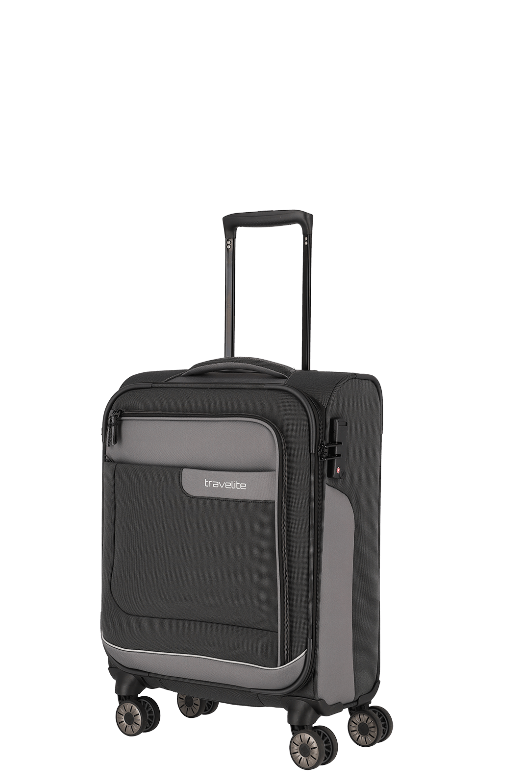 Travelite Viia Kabinentrolley Size S 55x38x20cm weich Kabinengröße Polyester schiefer