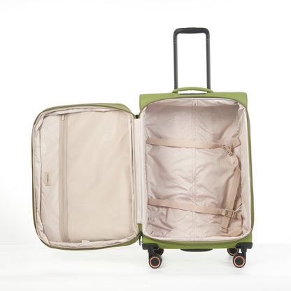 Verage Cambridge Spinner Gr. M Reisetrolley Koffer mit TSA-Zahlenschloss – Erweiterbarer Reisekoffer aus wasserabweisendem Polyester - fern green - Schluga Koffer & Taschen GmbH