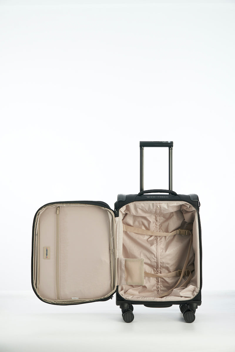 Verage Toledo Spinner Gr. S Reisetrolley Koffer mit TSA‑Zahlenschloss – Weichgepäck mit Dehnfalte - Schluga Koffer & Taschen GmbH